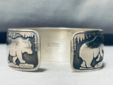 Roaming Blackbear Vintage Native American Navajo Sterling Silver Bracelet Cuff-Nativo Arts