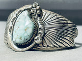 One Of The Best Vintage Native American Navajo Dry Creek Turquoise Sterling Silver Bracelet-Nativo Arts