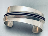 One Of The Most Unique Vintage Native American Navajo Contemporist Sterling Silver Bracelet-Nativo Arts