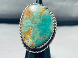Gargantuan Viintage Native American Navajo Royston Turquoise Sterling Silver Ring-Nativo Arts