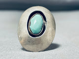 Shadowbox Vintage Native American Navajo Turquoise Sterling Silver Ring Old-Nativo Arts