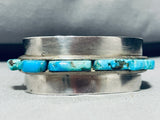 Bricks Of Turquoise!! Vintage Native American Navajo Sterling Silver Bracelet-Nativo Arts