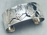 Important Nel Morgan Horse Head Sterling Silver Bracelet Cuff-Nativo Arts