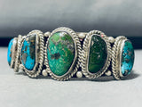 Sensational Vintage Native American Navajo Carico Lake Turquoise Sterling Silver Bracelet-Nativo Arts