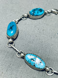 Elegant Vintage Native American Navajo Morenci Turquoise Sterling Silver Bracelet-Nativo Arts