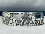 Native American Most Detailed Horse Bracelet! Sterling Silver!-Nativo Arts