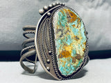 One Of The Craziest Vintage Native American Navajo Royston Turquoise Sterling Silver Bracelet-Nativo Arts