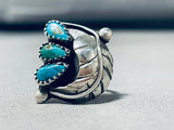 Sensational Vintage Native American Navajo Turquoise Sterling Silver Ring-Nativo Arts