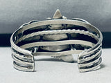 Lone Moutnain Turquoise!! Focal Point Vintage Native American Navajo Sterling Silver Bracelet-Nativo Arts