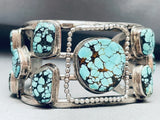 One Of The Best Vintage Native American Navajo #8 Turquoise Sterling Silver Bracelet-Nativo Arts