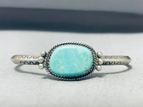 Wonderful Vintage Native American Navajo Turquoise Sterling Silver Bracelet-Nativo Arts