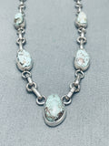 Important Vintage Native American Navajo Dry Creek Turquoise Sterling Silver Necklace-Nativo Arts