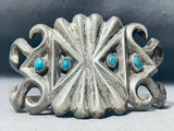 Exquisite Vintage Native American Navajo Bisbee Turquoise Sterling Silver Bracelet-Nativo Arts