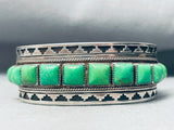 Rare Orvil Jack Turquoise Vintage Native American Navajo Sterling Silver Bracelet-Nativo Arts