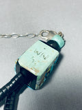 Native American Most Gorgeous Santo Domingo Turquoise Inlay Sterling Silver Necklace-Nativo Arts