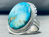 Incredible Vintage Native American Navajo Royston Turquoise Sterling Silver Ring-Nativo Arts
