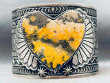 Heart Of Jasper Vintage Navajoi Sterling Silver Bracelet-Nativo Arts