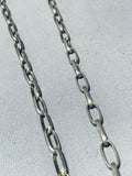 Gerald Yazzie Vintage Native American Navajo Bisbee Turquoise Sterling Silver Cross Necklace-Nativo Arts