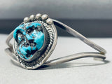 Brilliant Vintage Native American Navajo Seafoam Turquoise Sterling Silver Bracelet-Nativo Arts