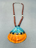 Native American Marvelous Vintage Santo Domingo Shell & Pipestone Necklace-Nativo Arts