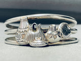 Important Pottery Vintage Native American Navajo Sterling Silver Bracelet-Nativo Arts