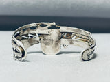 One Of The Most Unique Vintage Native American Navajo Turquoise Sterling Silver Bracelet-Nativo Arts