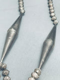 The Most Unique Vintage Native American Navajo Cone Sterling Silver Bead Necklace Old-Nativo Arts