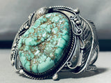 Edison Dixon Best Carico Lake Turquoise Vintage Native American Navajo Sterling Silver Bracelet-Nativo Arts
