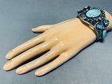 The Best Vintage Native American Navajo Topaz Turquoise Sterling Silver Bracelet-Nativo Arts