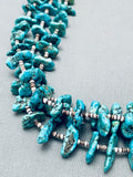 One Of The Best Spiderweb Turquoise Nugget Vintage Native American Navajo Heishi Necklace-Nativo Arts