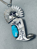 Nelson Morton Magnificent Pilot Mountain Turquoise Sterling Silver Necklace-Nativo Arts