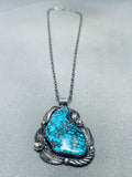 Important Mary Velasquez Vintage Native American Navajo Turquoise Sterling Silver Necklace-Nativo Arts