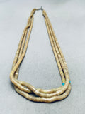 One Of The Best Ever Serpentine Vintage Navajo Sterling Silver Necklace-Nativo Arts