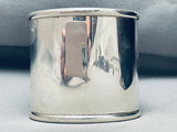 Rare Laguna/ Native American Zuni Vintage Sterling Silver Bracelet Cuff 89 Grams-Nativo Arts