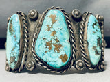 One Of The Best Ever Vintage Native American Navajo Turquoise Sterling Silver Bracelet-Nativo Arts