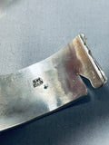 Ornamental Vintage Native American Navajo Sterling Silver Horses Bracelet Signed-Nativo Arts