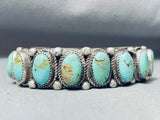 Astounding 84 Grams Vintage Native American Navajo Royston Turquoise Sterling Silver Bracelet-Nativo Arts