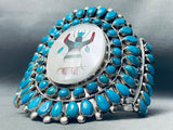 Important Victor Moses Begay Vintage Native American Navajo Turquoise Sterling Silver Bracelet-Nativo Arts