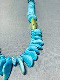 Tears Of Joy Turquoise Vintage Native American Navajo Sterling Silver Necklace-Nativo Arts