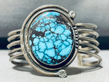 Real Blue Warrior Turquoise Mine!! Vintage Native American Navajo Sterling Silver Bracelet-Nativo Arts