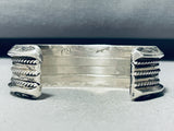 Very Rare Damale!! Vintage Native American Navajo Sterling Silver Bracelet-Nativo Arts
