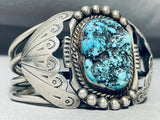 Heavy Museum Vintage Native American Navajo Sleeping Beauty Turquoise Sterling Silver Bracelet-Nativo Arts