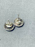 Fabulous Vintage Native American Navajo Sterling Silver Handstamped Star Earrings-Nativo Arts