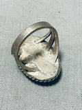 Vibrant Vintage Native American Navajo Carico Lake Turquoise Sterling Silver Ring-Nativo Arts
