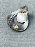 One Of The Most Unique Vintage Gaspiite Sterling Silver Inlay Ring