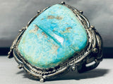 Native American Museum Vintage 113 Grams Turquoise Sterling Silver Bracelet Cuff Old-Nativo Arts