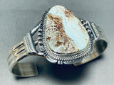 Noteworthy Native American Navajo Dry Creek Turquoise Sterling Silver Signed Bracelet-Nativo Arts