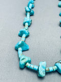 One Of The Best Very Rare Vintage Native American Navajo Turquoise Heishi Necklace Old-Nativo Arts