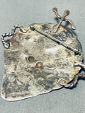 Whimsical Space Alien!!! Vintage Native American Navajo Jet 'Alien' Pin Signed W.b. Harris-Nativo Arts
