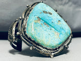 Native American Museum Vintage 113 Grams Turquoise Sterling Silver Bracelet Cuff Old-Nativo Arts